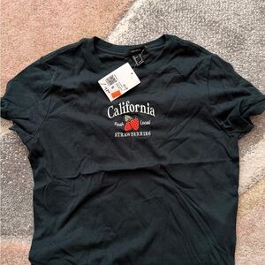 Forever 21 Black California Strawberries Tee